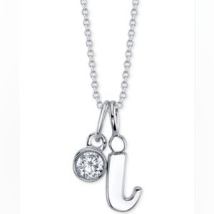 Unwritten Initial "I" Necklace